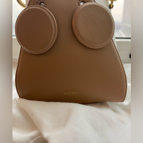 YUZEFI leather Pepper Bag in Cappuccino Bianco, 2 handles - LIKE NEW - Picture 6 of 16